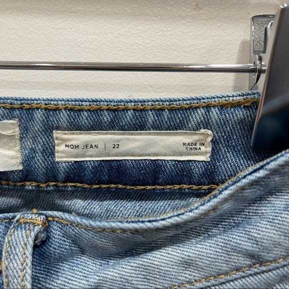 Pacsun Mom Jean Raw Hem Size 22 Side Stripe - Picture 9 of 10